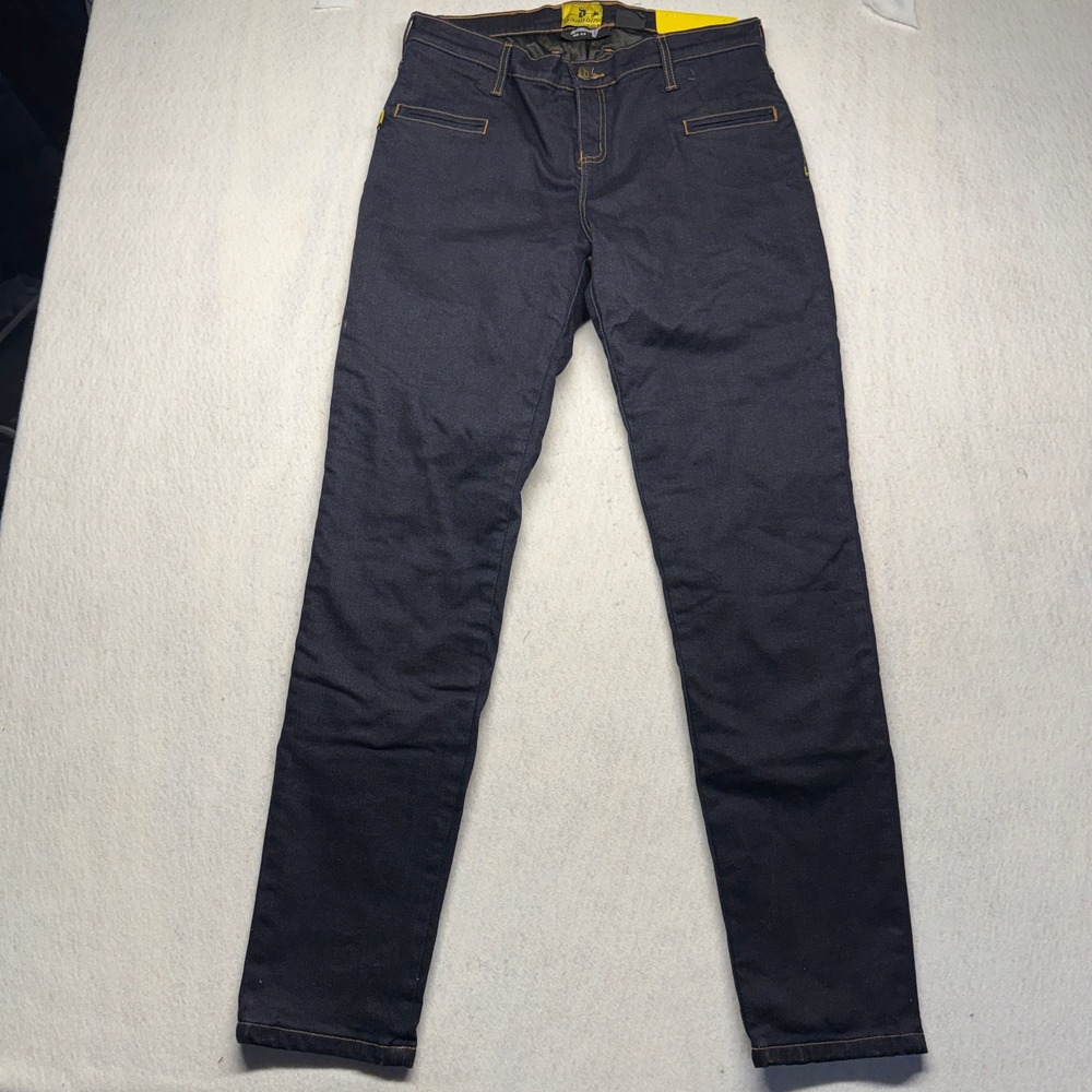 Draggin Jeans Womens Motorcycle Twista Ridin Kevlar Lined Dark Wash Denim Size14